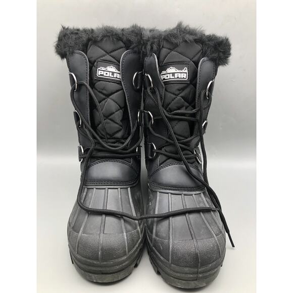 Womens Mid Calf Mountain Walking Tactical Waterproof Boots Black US-10 EU-41 - Picture 1 of 16